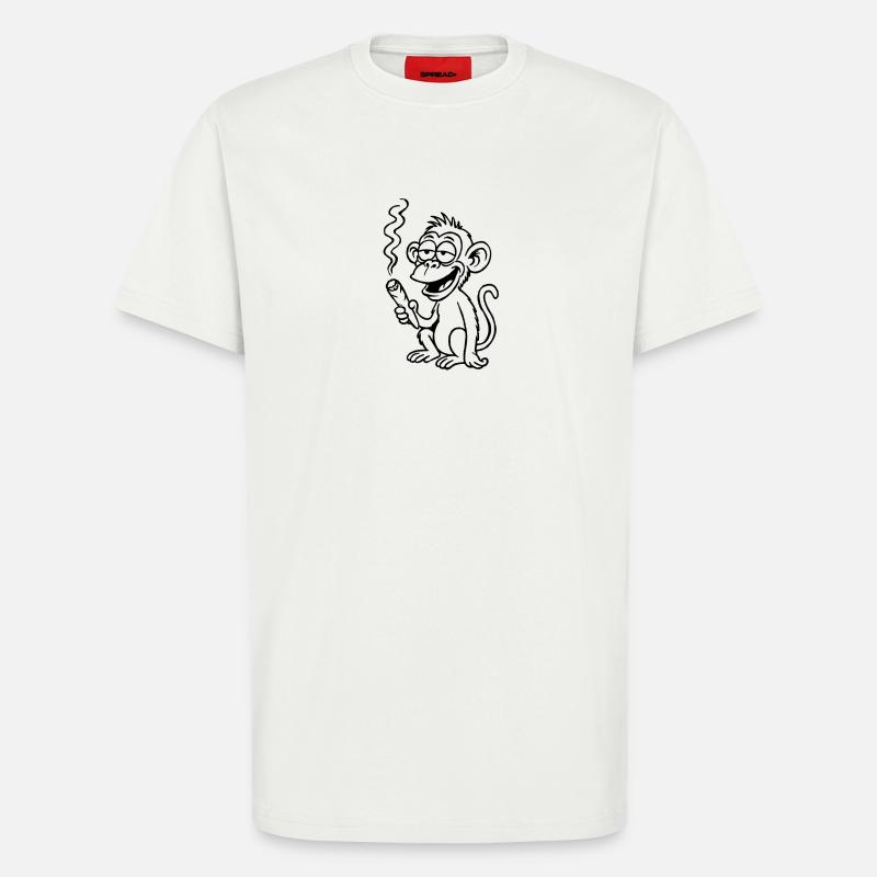 Der Affe peilt ein bisschen anders - T-Shirt - made by SPREAD - OFF WHITE