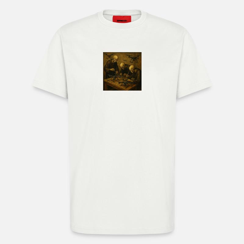 Drohnen-Workshop des Todes - T-Shirt - made by SPREAD - OFF WHITE