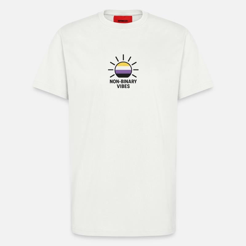 Non-Binary Vibes Sonnenlogo - T-Shirt - made by SPREAD - OFF WHITE