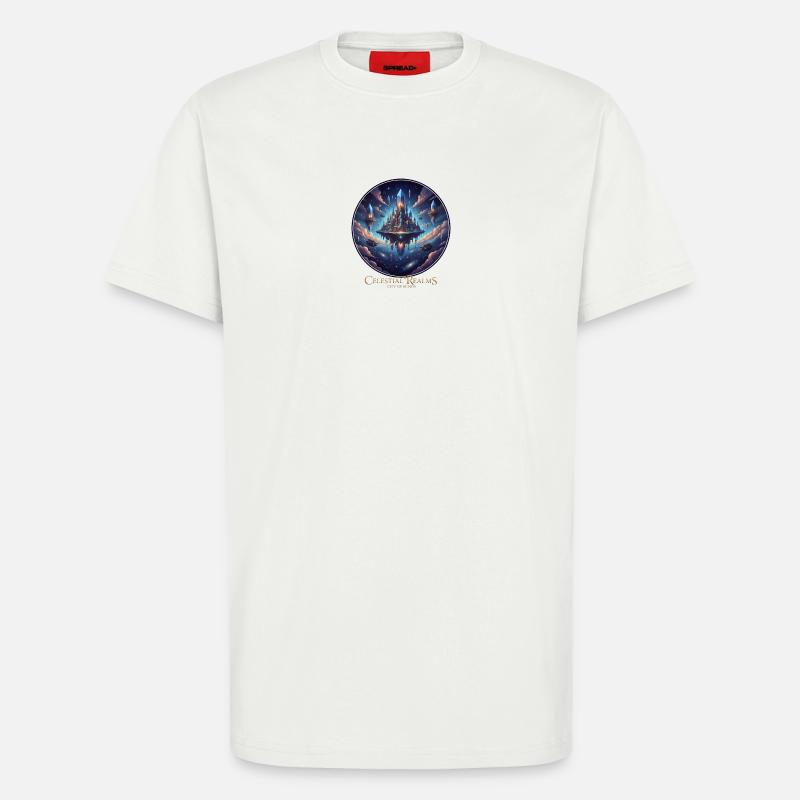 Château céleste dans l'espace - T-shirt bio décontracté fabriqué en UE - OFF WHITE