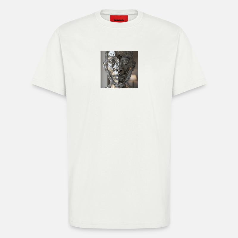 Facettierte Körperskulptur - T-Shirt - made by SPREAD - OFF WHITE