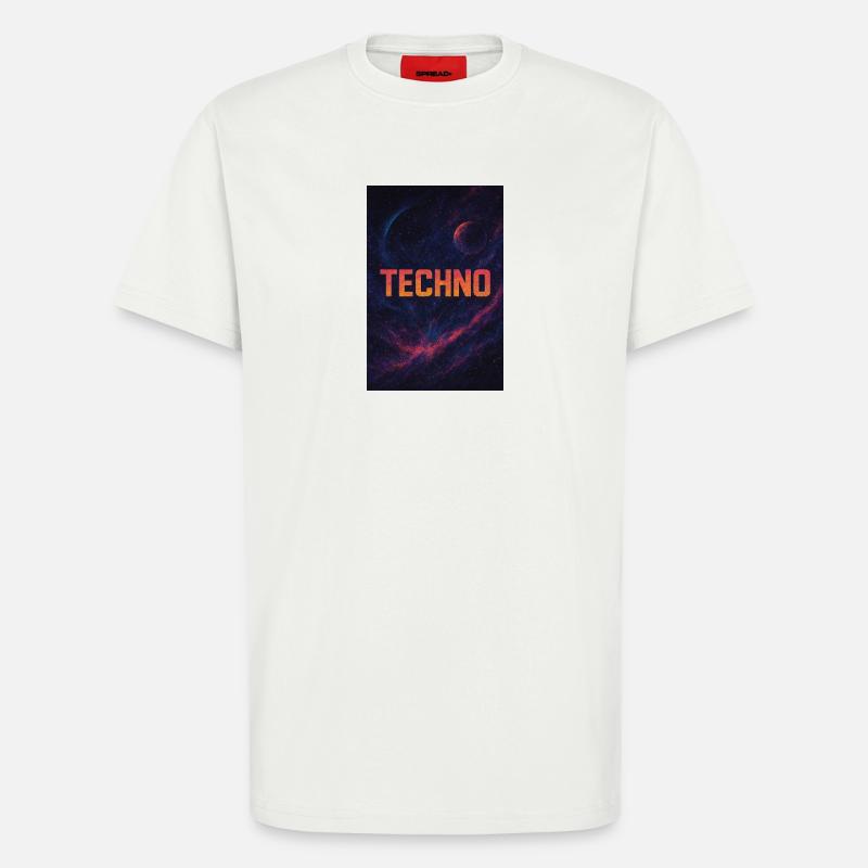 Futuristisches Weltraum Techno Design - T-Shirt - made by SPREAD - OFF WHITE