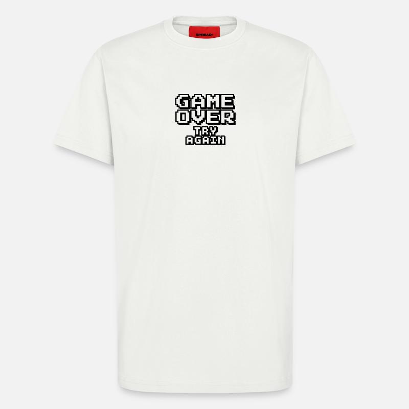 Game Over – Try Again Pixel Design - T-Shirt - made by SPREAD - OFF WHITE