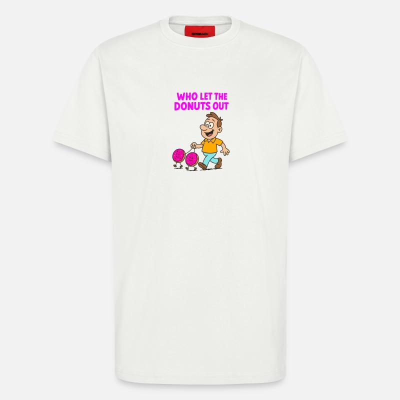 Conception d’expression de beignet humoristique - T-shirt bio décontracté fabriqué en UE - OFF WHITE