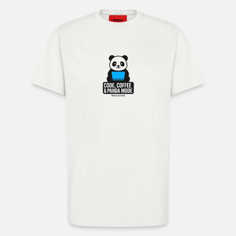 Code, Kaffee & Panda Style - T-Shirt - made by SPREAD - OFF WHITE
