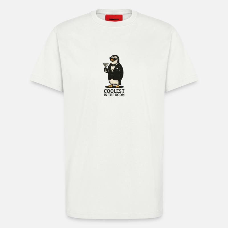 Eleganter Pinguin mit Sonnenbrille - T-Shirt - made by SPREAD - OFF WHITE
