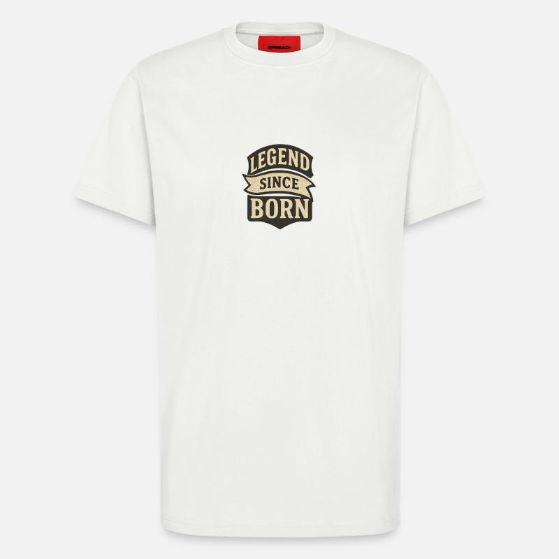 Legend Since Born Retro Badge - T-Shirt - made by SPREAD - OFF WHITE