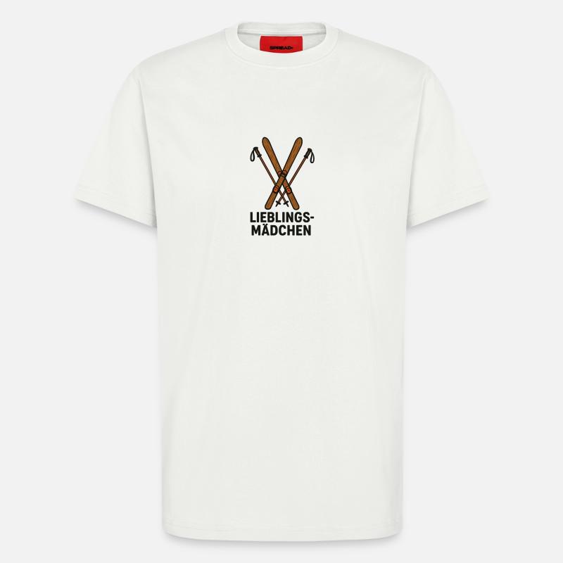 Lieblings-Mädchen Ski Design – Skifahren Geschenk - T-Shirt - made by SPREAD - OFF WHITE