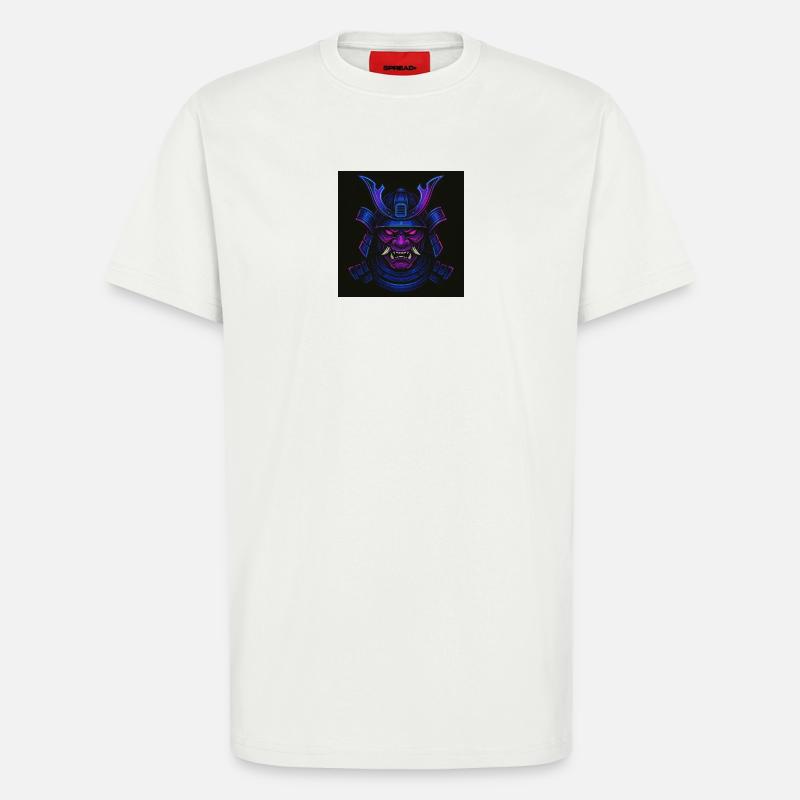 Neon Samurai Mask - T-Shirt - made by SPREAD - OFF WHITE
