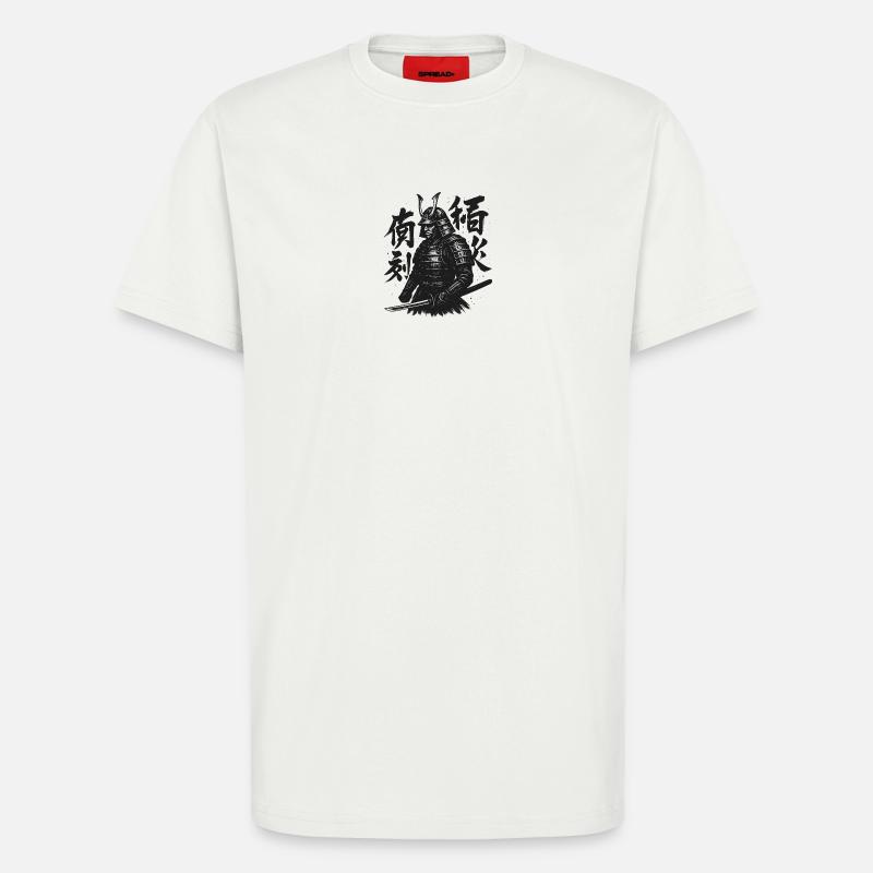 Samurai Calligraphy Art - T-Shirt - made by SPREAD - OFF WHITE