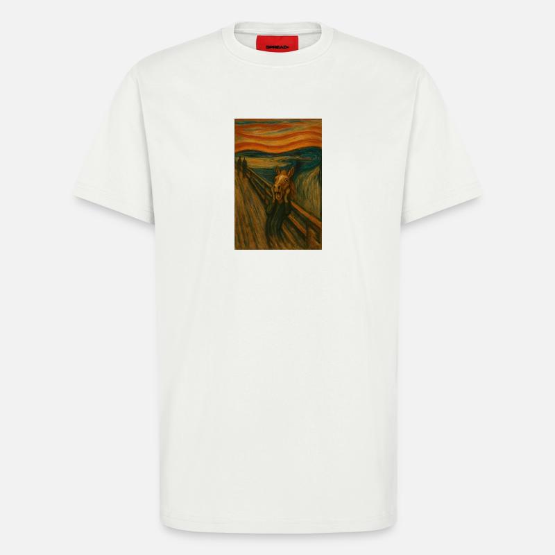 Pferd im Scream Stil Brücke - T-Shirt - made by SPREAD - OFF WHITE
