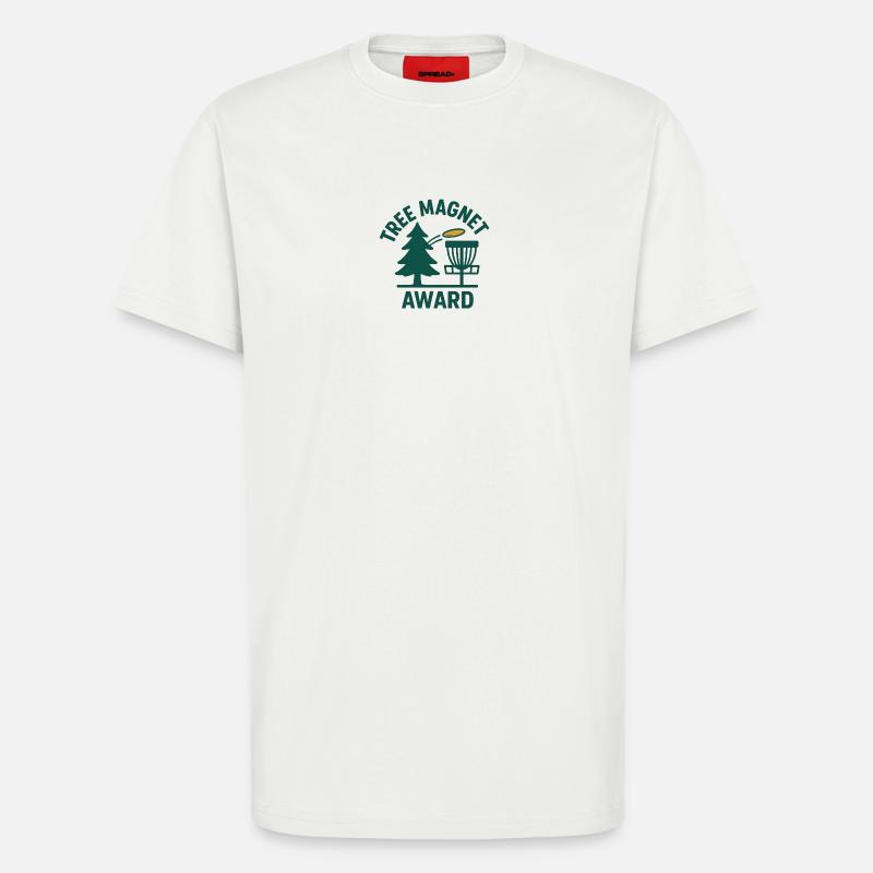 Tree Magnet Award – Lustiges Discgolf-Design - T-Shirt - made by SPREAD - OFF WHITE