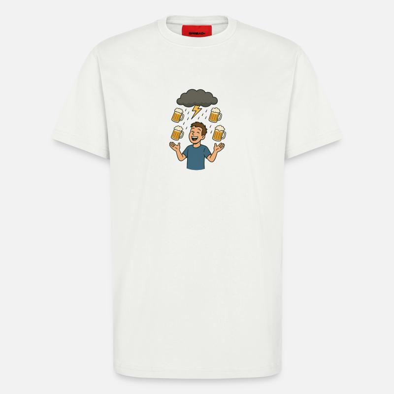 Bierregen Shoppegewitter - T-Shirt - made by SPREAD - OFF WHITE