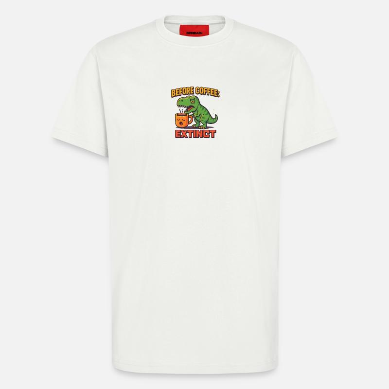before coffee extinct - T-Shirt - made by SPREAD - OFF WHITE