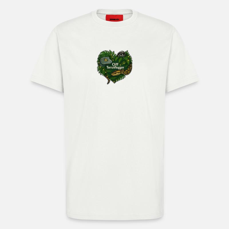 Cliff TerraVlogger Dschungel Herz - T-Shirt - made by SPREAD - OFF WHITE