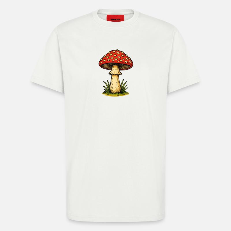 Red Toadstool Retro - T-Shirt - made by SPREAD - OFF WHITE