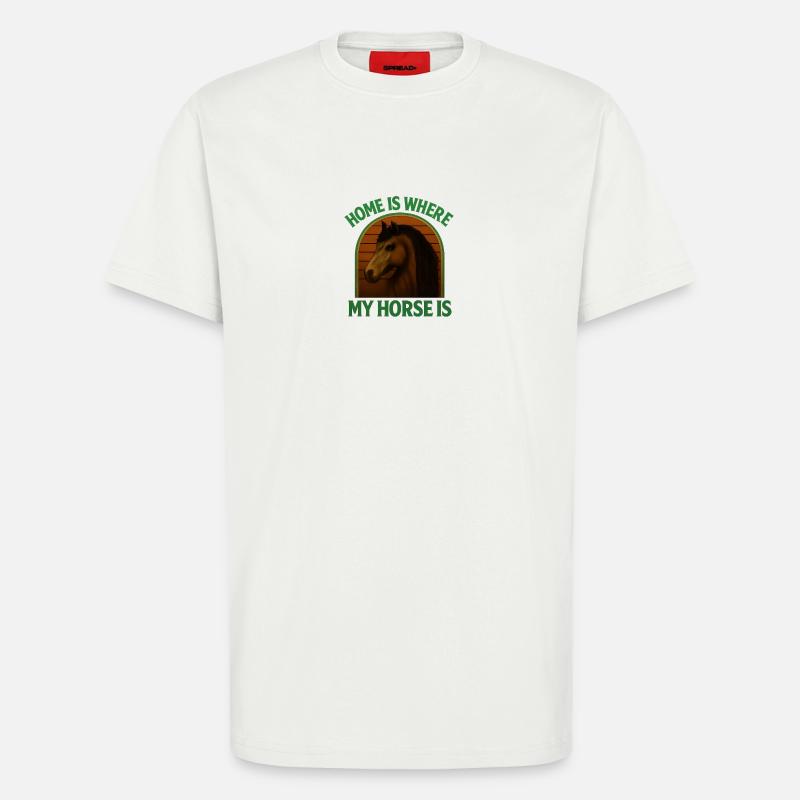 Zuhause ist mein Pferd - T-Shirt - made by SPREAD - OFF WHITE