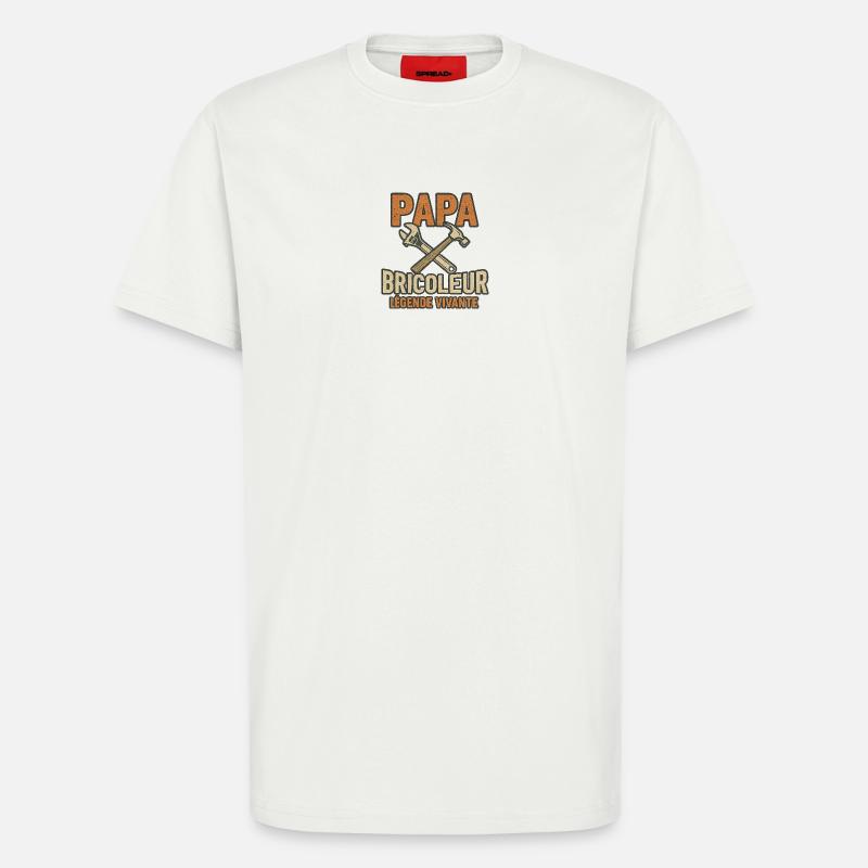 PAPA HANDWERKER LEBENDE LEGENDE - T-Shirt - made by SPREAD - OFF WHITE