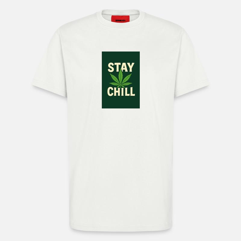 Stay Chill Cannabis Leaf - T-Shirt - made by SPREAD - OFF WHITE