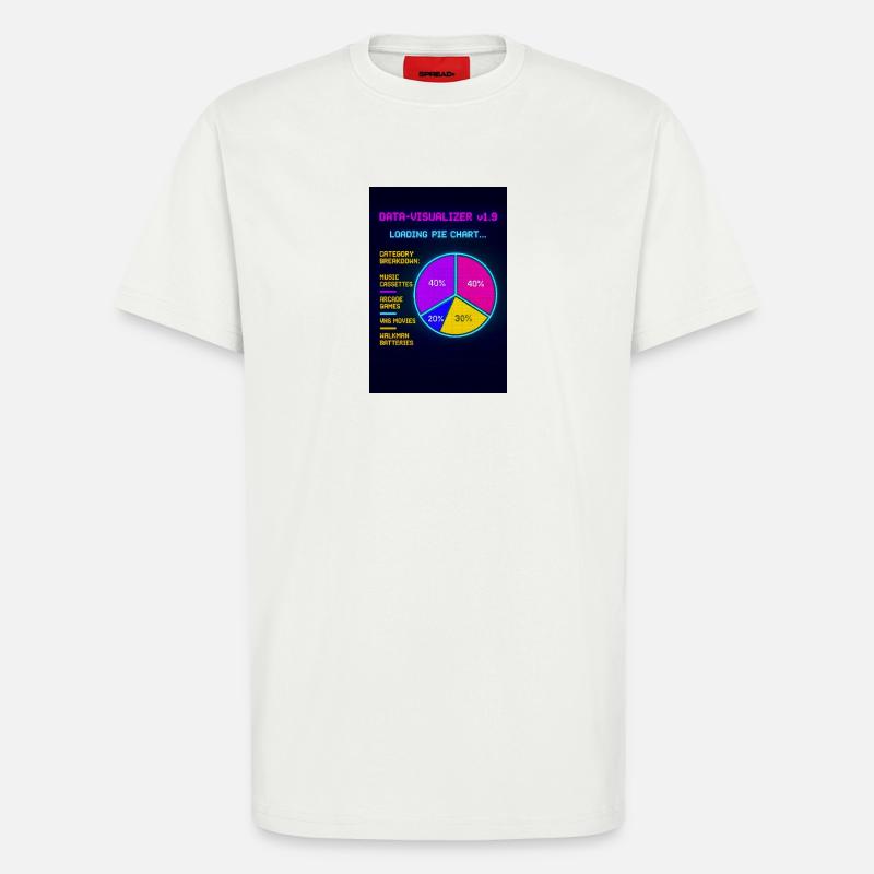 Neon Pie Chart Retro Visual - T-Shirt - made by SPREAD - OFF WHITE