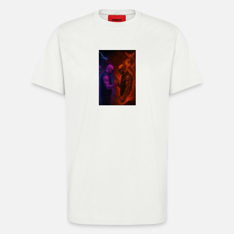 Feuer gegen Eis Duell der Elemente - T-Shirt - made by SPREAD - OFF WHITE