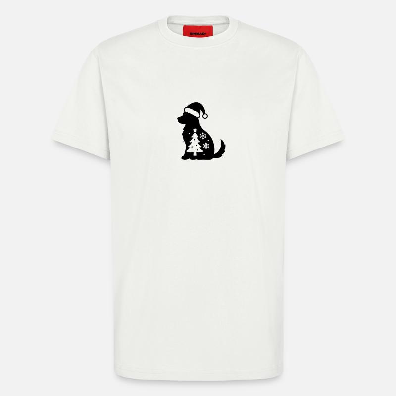 Zwei Schneeflocken auf Schwarz - T-Shirt - made by SPREAD - OFF WHITE
