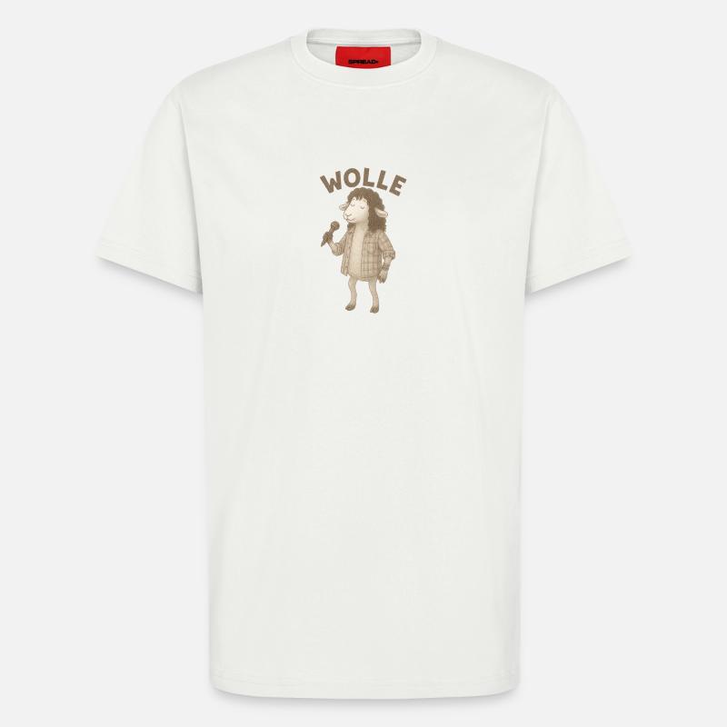 Wool Sheep with Microphone - T-Shirt - made by SPREAD - OFF WHITE