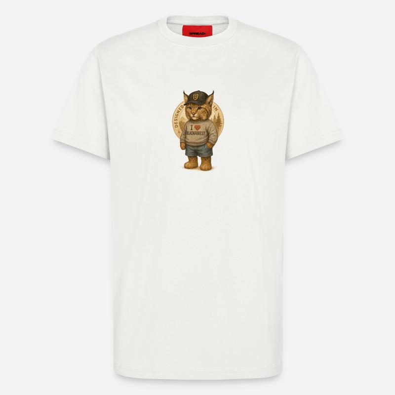 Luchs I Love Blackforest - T-Shirt - made by SPREAD - OFF WHITE