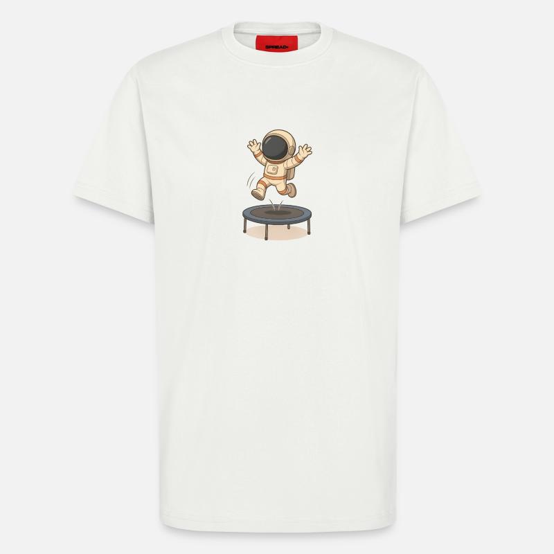 Astronauten-Springtrampolin-T-Shirt - T-Shirt - made by SPREAD - OFF WHITE