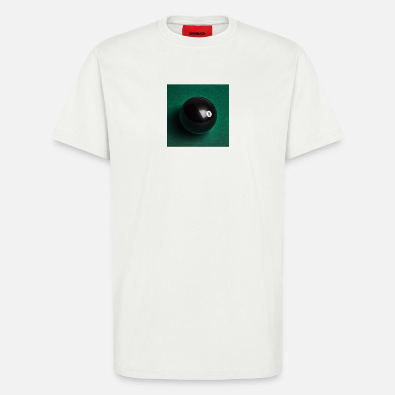 Schwarzer 8-Ball auf Filz - T-Shirt - made by SPREAD - OFF WHITE