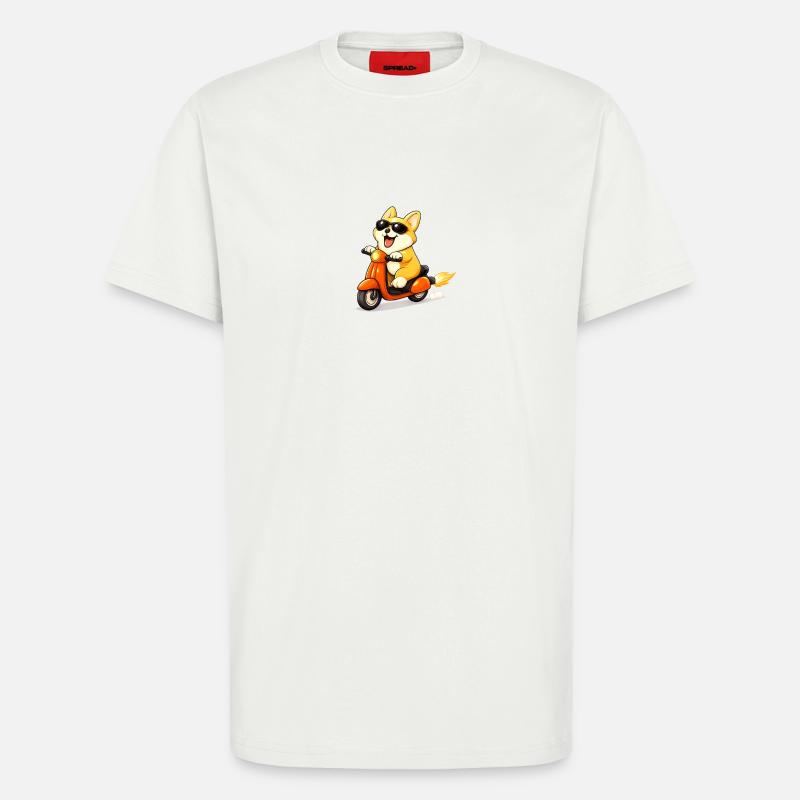 Scooter-Hund mit Sonnenbrille - T-Shirt - made by SPREAD - OFF WHITE