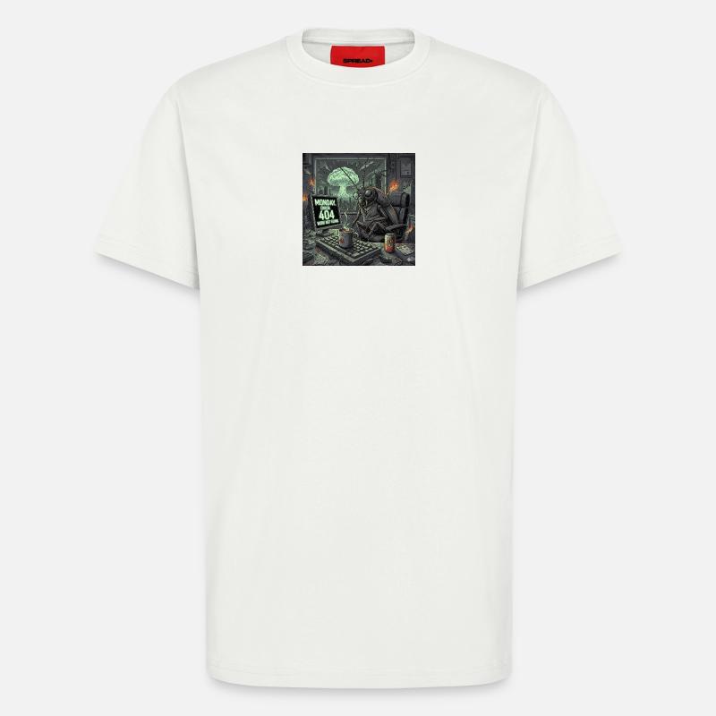 Post-Apocalyptic Monday - Roach Office Crisis - T-Shirt - made by SPREAD - OFF WHITE