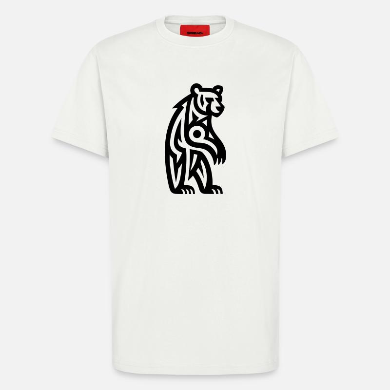 Just a Black Bear #3 - T-shirt bio décontracté fabriqué en UE - OFF WHITE