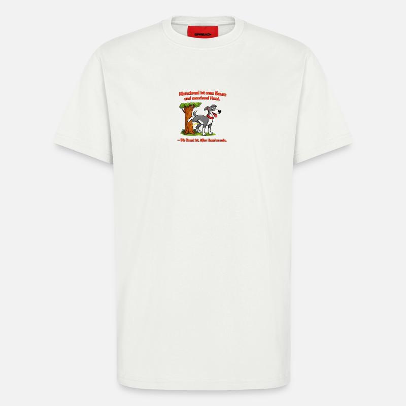 Hund und Baum: Kunst des Hundseins - T-Shirt - made by SPREAD - OFF WHITE