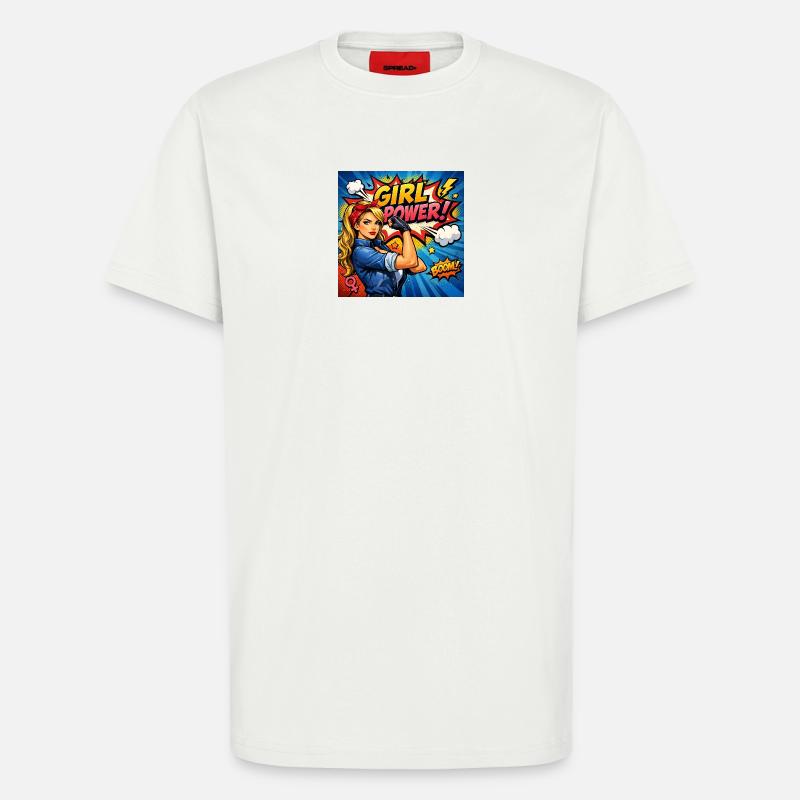 Mädchenkraft Comicheldin - T-Shirt - made by SPREAD - OFF WHITE
