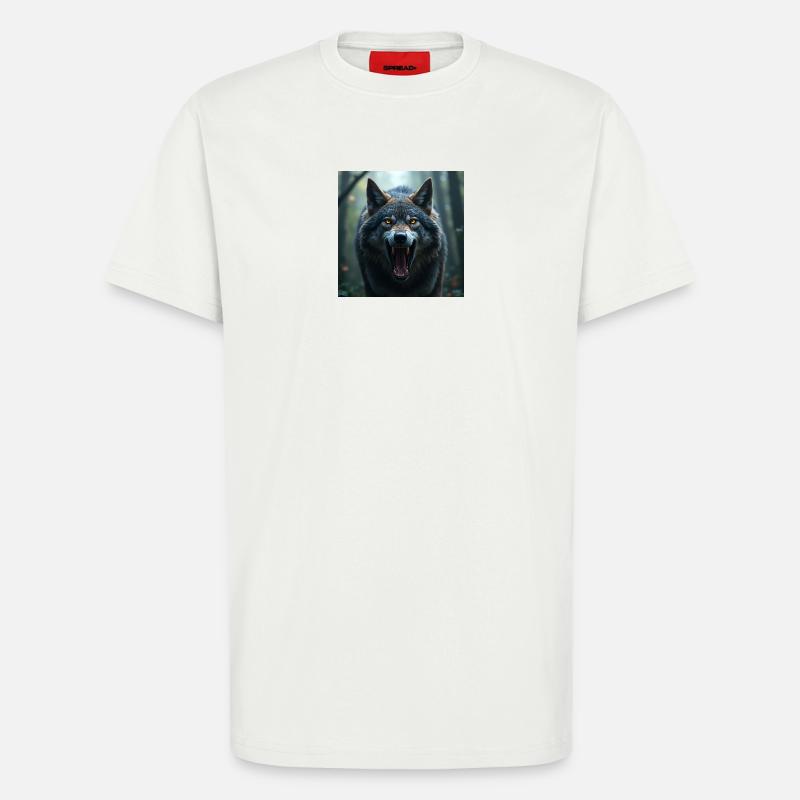 Aggressiver Wolf - T-Shirt - made by SPREAD - OFF WHITE