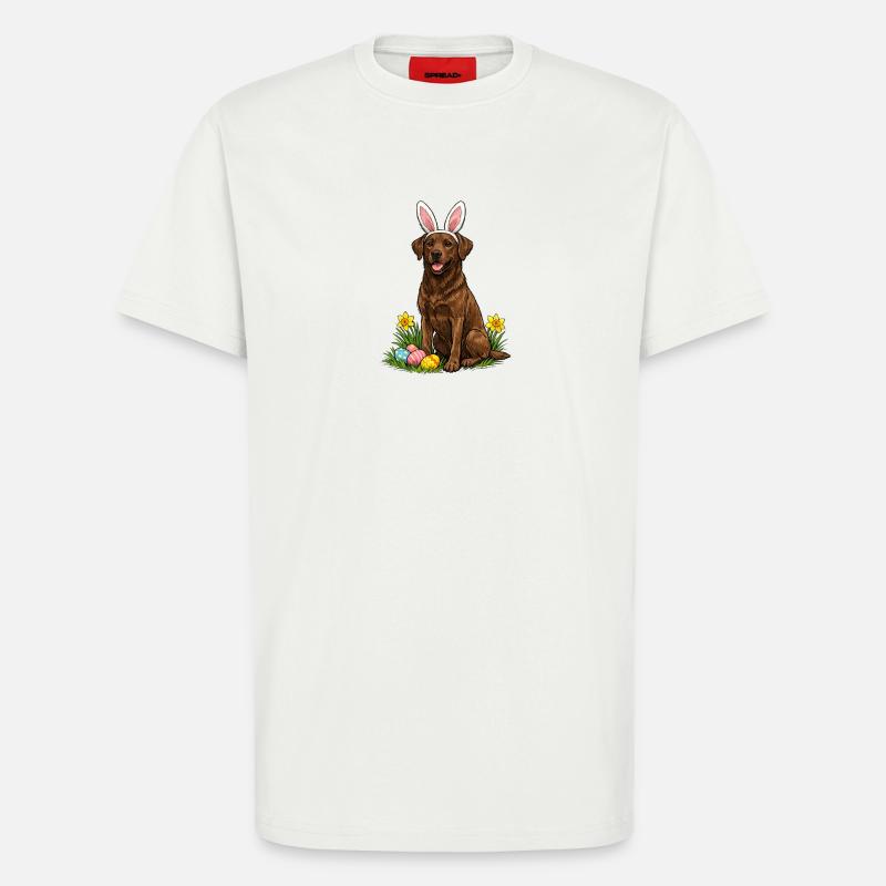 Osterlabrador mit Hasenohren - T-Shirt - made by SPREAD - OFF WHITE