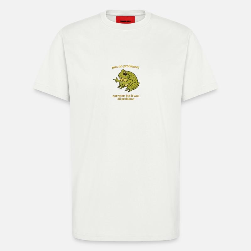 Frosch Sprüche Problemo Remix - T-Shirt - made by SPREAD - OFF WHITE