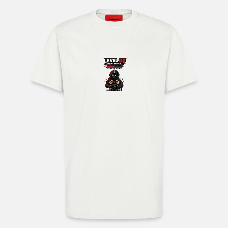 Level Up Loading Pixel Hero - T-Shirt - made by SPREAD - OFF WHITE