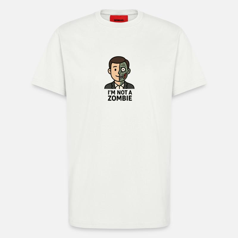 Halb Mensch Halb Zombie - T-Shirt - made by SPREAD - OFF WHITE