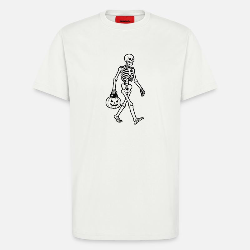 Skeleton Halloween - T-Shirt - made by SPREAD - OFF WHITE