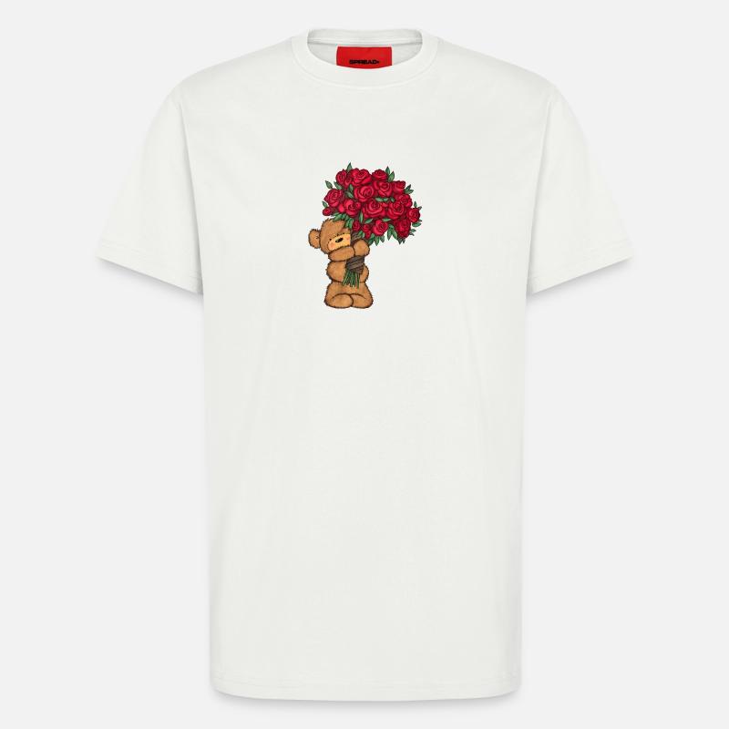 Baer_Blumen - T-Shirt - made by SPREAD - OFF WHITE