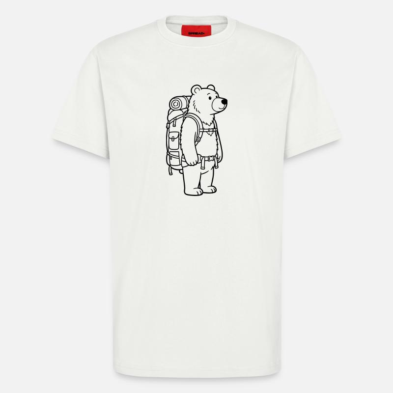 Hiking Bear - T-Shirt - made by SPREAD - OFF WHITE