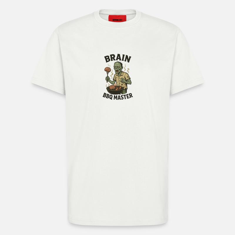 Zombie Grill Master Brain BBQ - T-Shirt - made by SPREAD - OFF WHITE