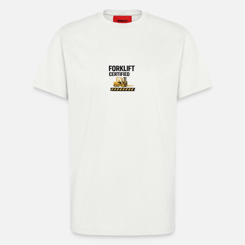 Forklift Certified Motif - T-Shirt - made by SPREAD - OFF WHITE