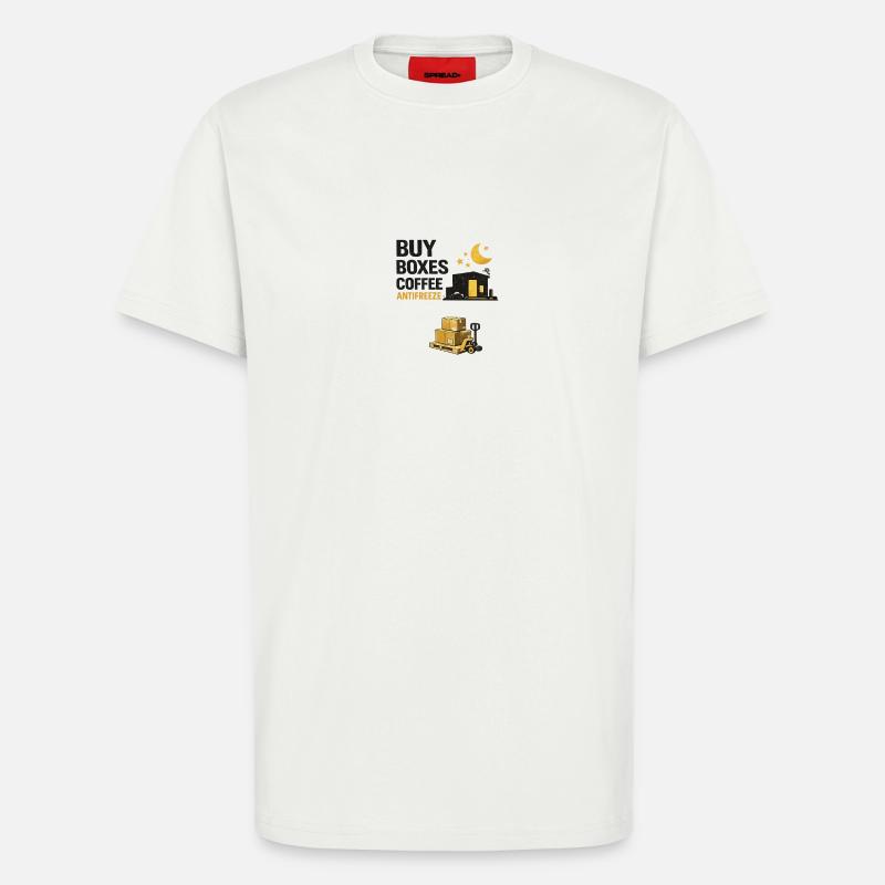 Night Shift Boxes Coffee Antifreeze - T-Shirt - made by SPREAD - OFF WHITE