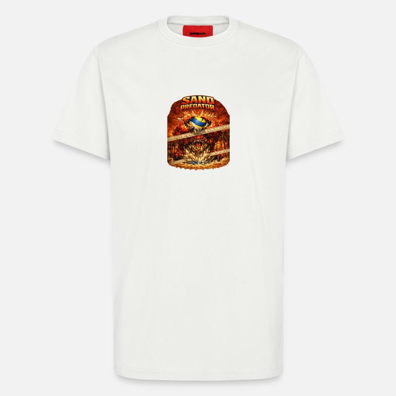 Bloc Sand Predator - T-shirt bio décontracté fabriqué en UE - OFF WHITE