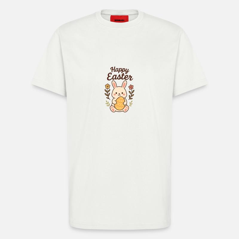 Bunny with an Easter Egg - T-Shirt - made by SPREAD - OFF WHITE
