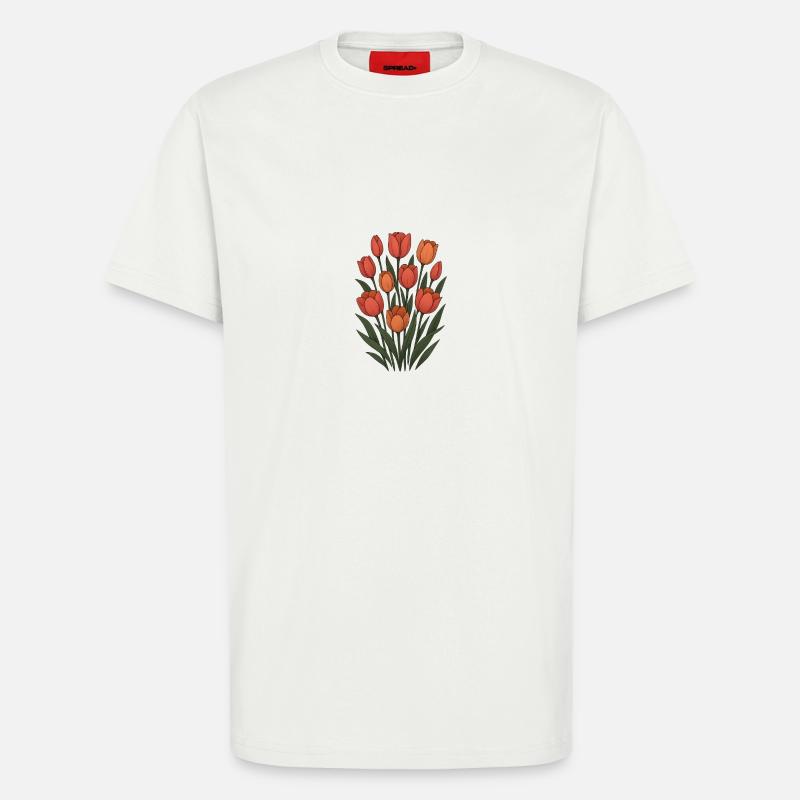 Tulips - T-Shirt - made by SPREAD - OFF WHITE