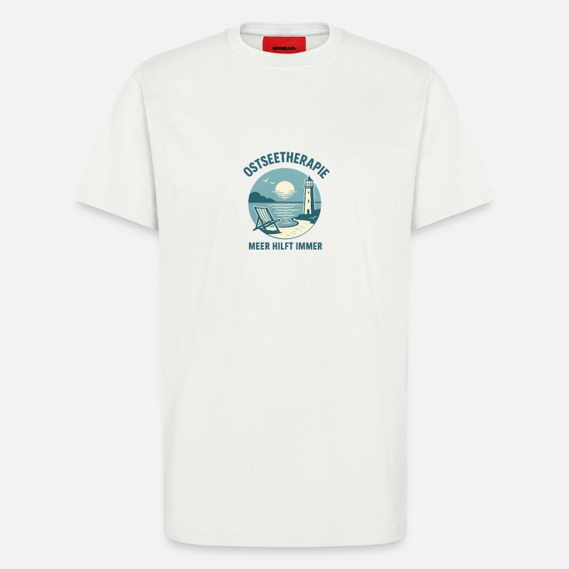 Ostseetherapie - Meer hilft immer - T-Shirt - made by SPREAD - OFF WHITE